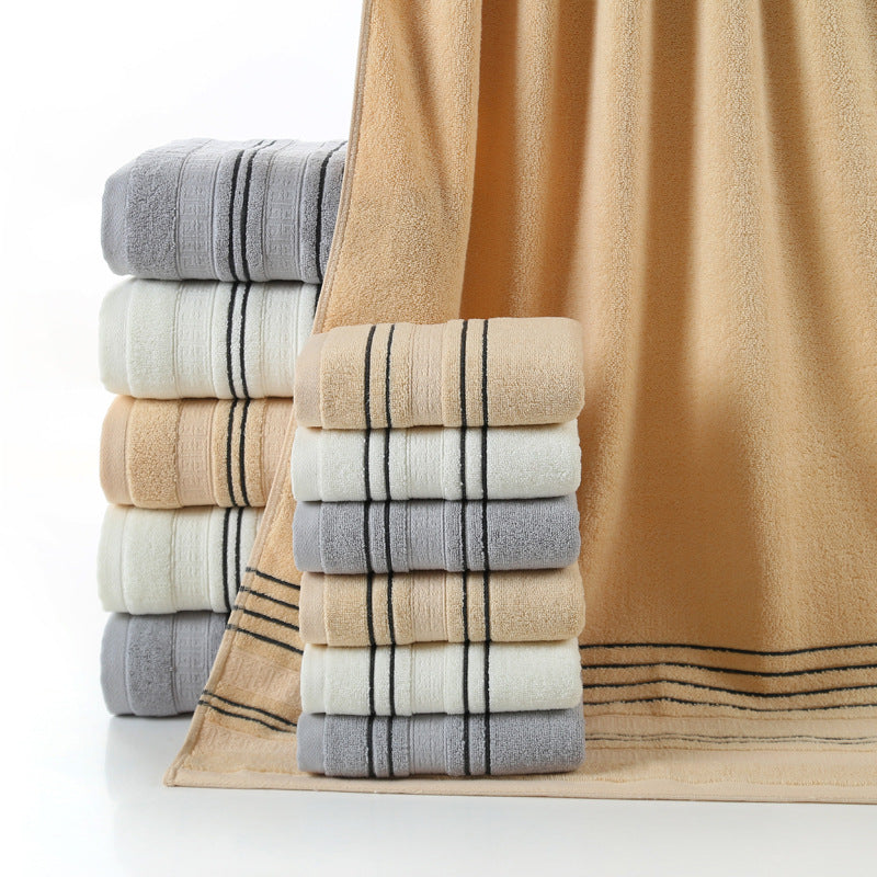 cotton towel set with bath and hand towels