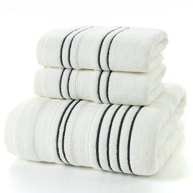 cotton towel set with bath and hand towels