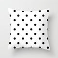 Geometric throw pillow cover on modern sofa