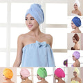 Microfiber hair towel wrap for quick drying
