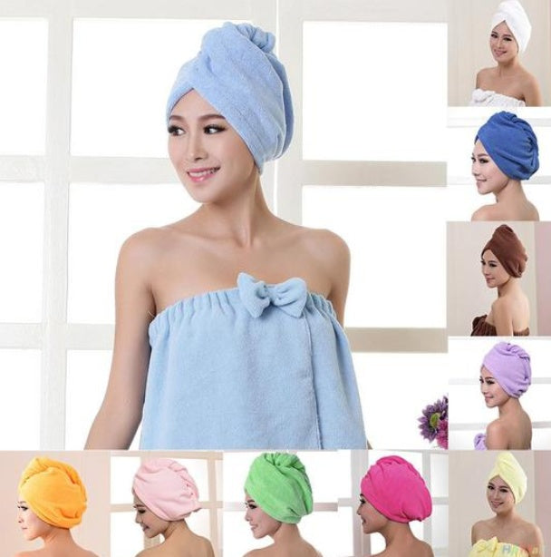 Microfiber hair towel wrap for quick drying